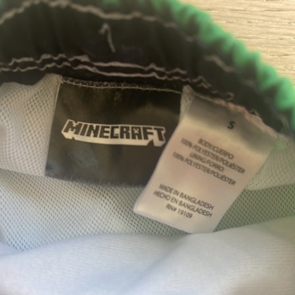 Minecraft Swim Trunks Green Boys Size Small - Picture 3 of 4
